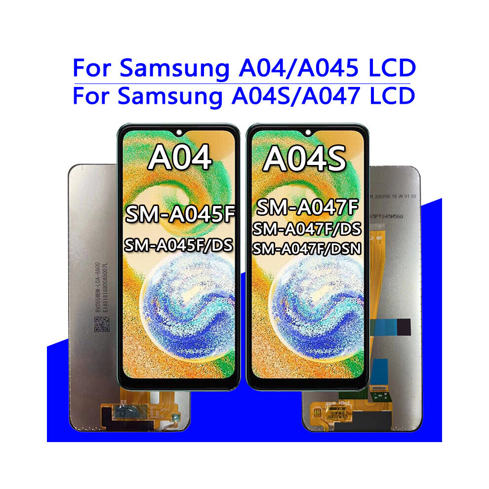 (A04s No Frame) Original Lcd For Samsung Galaxy A04 Lcd A045f A045f/Ds Display Screen Digitizer For Samsung A04s Lcd A047f A047f/Ds A047f/Dsn 6242911732050