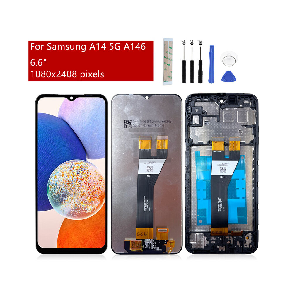(A146p No Frame) For Samsung Galaxy A146 Lcd Display Touch Screen Digitizer Assembly With Frame For Samsung A14 5G Display Replacement Repair 6242911712021