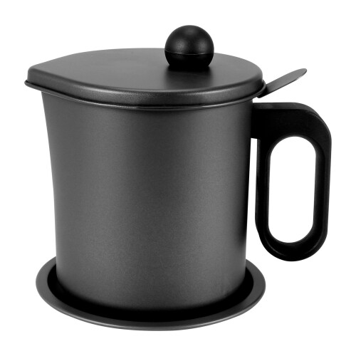 Bacon Grease Container with Strainer, 1.7 L Kitchen Hot Oil Container