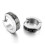 Stainless steel stud plugs hoop earrings ear studs Black Silver Roman numerals classic men, women 2