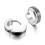 Stainless steel stud plugs hoop earrings ear studs Black Silver Roman numerals classic men, women 3