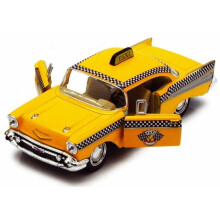 Kinsmart Chevrolet Bel Air New York Yellow Taxi Cab Diecast Car 1/40