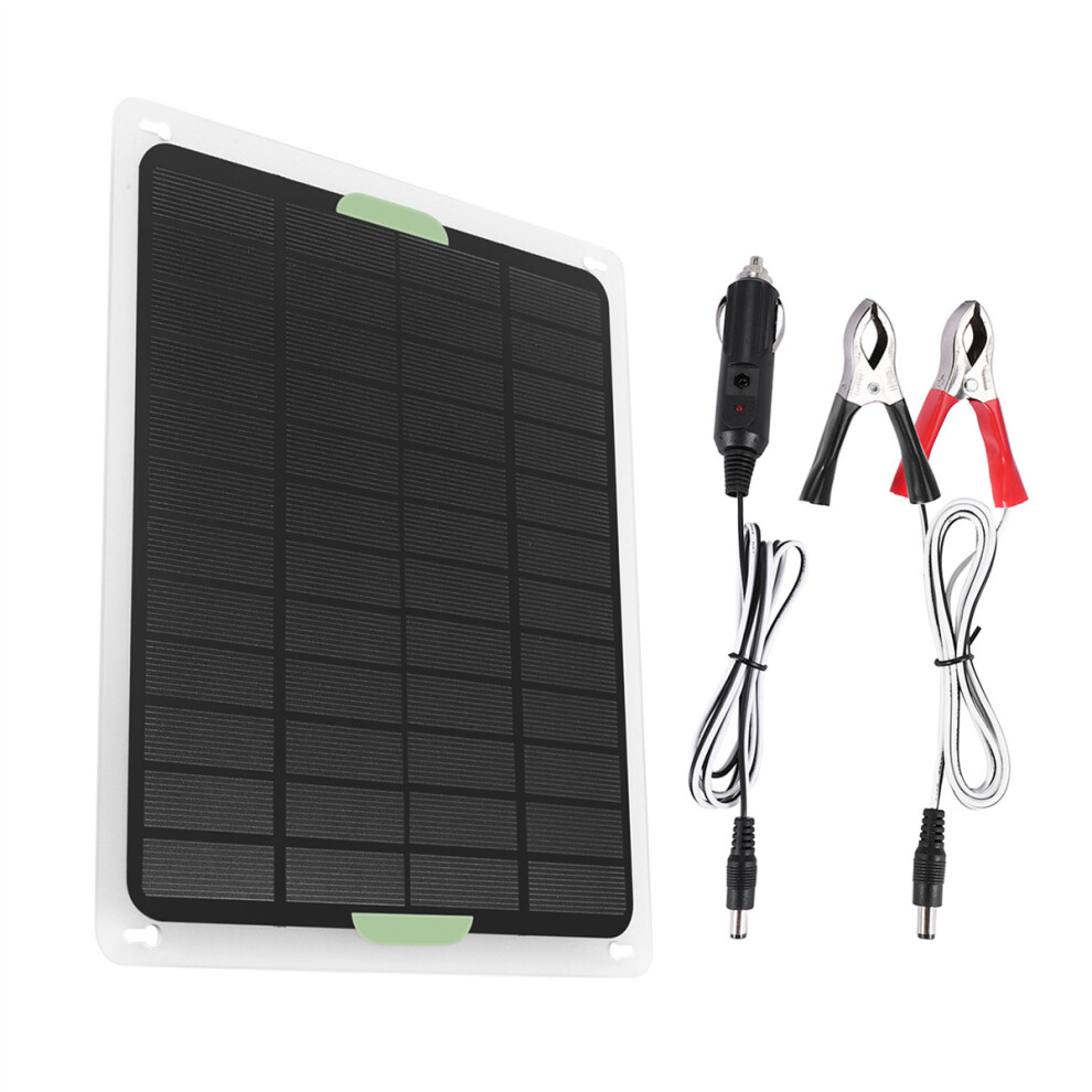 20W Solar Panel 12V/5V Usb2.0 Solar Car Charger Outdoor Portable Monocrystalline Silicon Flexible Solar Panel 4762997376556