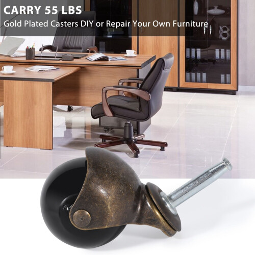 4 Pack 2 Inch Ball Caster Stem Caster Wheel with Sockets,Vintage