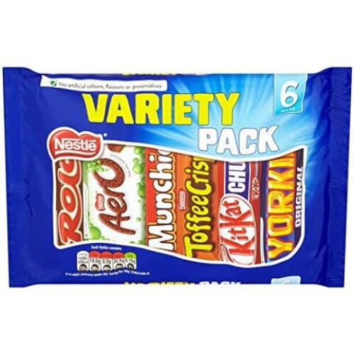 Nestle Nestle Variety Pack Mixed Multipack Chocolate Bars 6 x 3