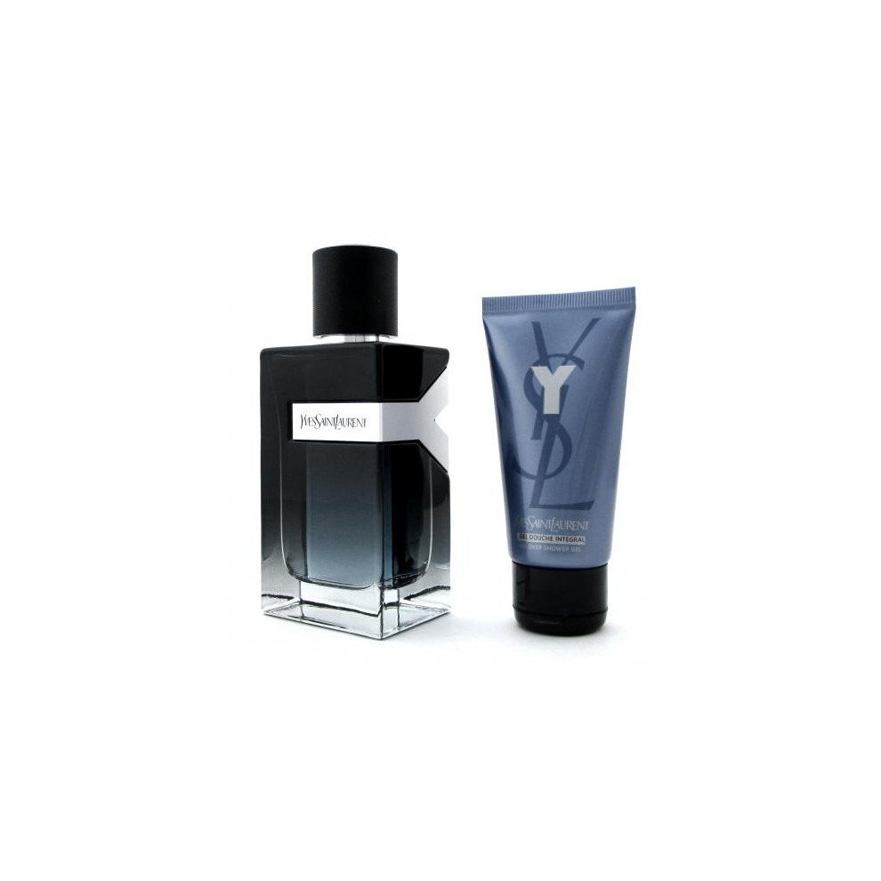 "Y" By Ysl 2 Pcs Set For Men: 3.3 Eau De Parfum + 1.6 Shower Gel (Travel Set)