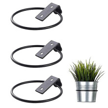 Pack of 3 flower pot metal clips, used for flower pots and flower trough, flower pot groove ring flower pot shelf wall, used for home garden