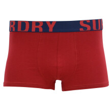 (Red, L) SUPERDRY Mens Boxer Trunks Single Pack Sports