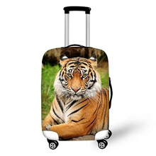 Suitcase Cover Protector - Animal Tiger Washable Travel Business Zipper Trolley Case Protective Cover Dustproof Anti-Scratch Luggage Cover 26-28 Inch