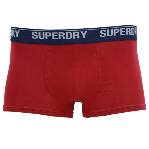 Superdry (Red, S) SUPERDRY Mens Boxer Trunks Single Pack Orange Red