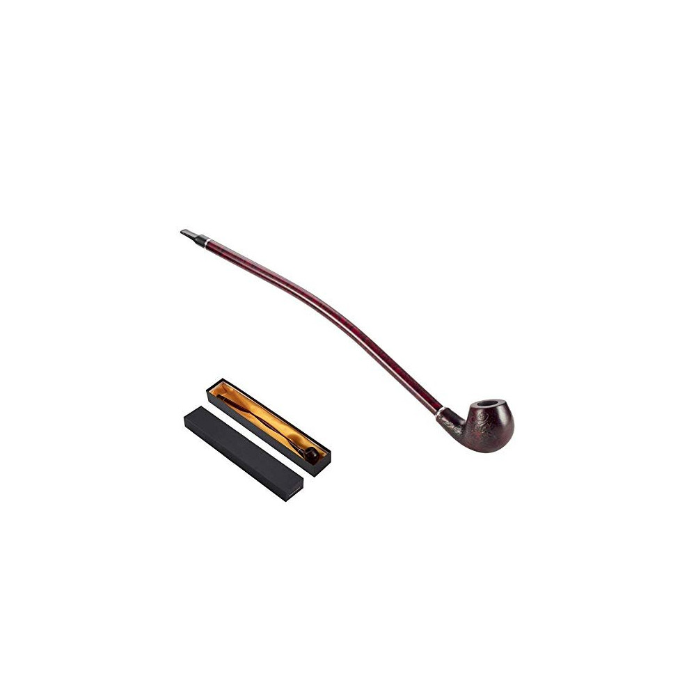 Ifsecond Churchwarden Long Smoking Pipes Set Long Handle Tobacco Pipe Wood Cigar Pipe