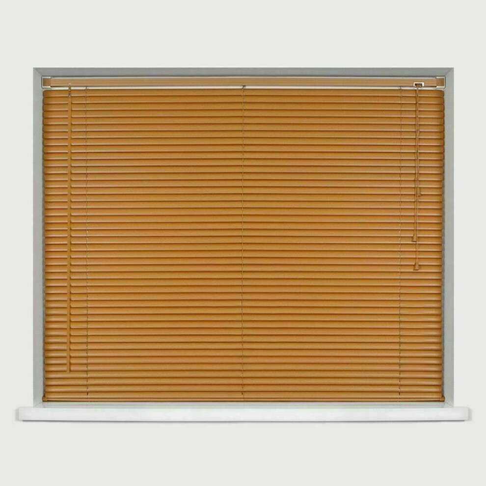 Sales Today Interior (120Cm X 150Cm ) Teak Pvc Venetian Trimmable Window Blinds