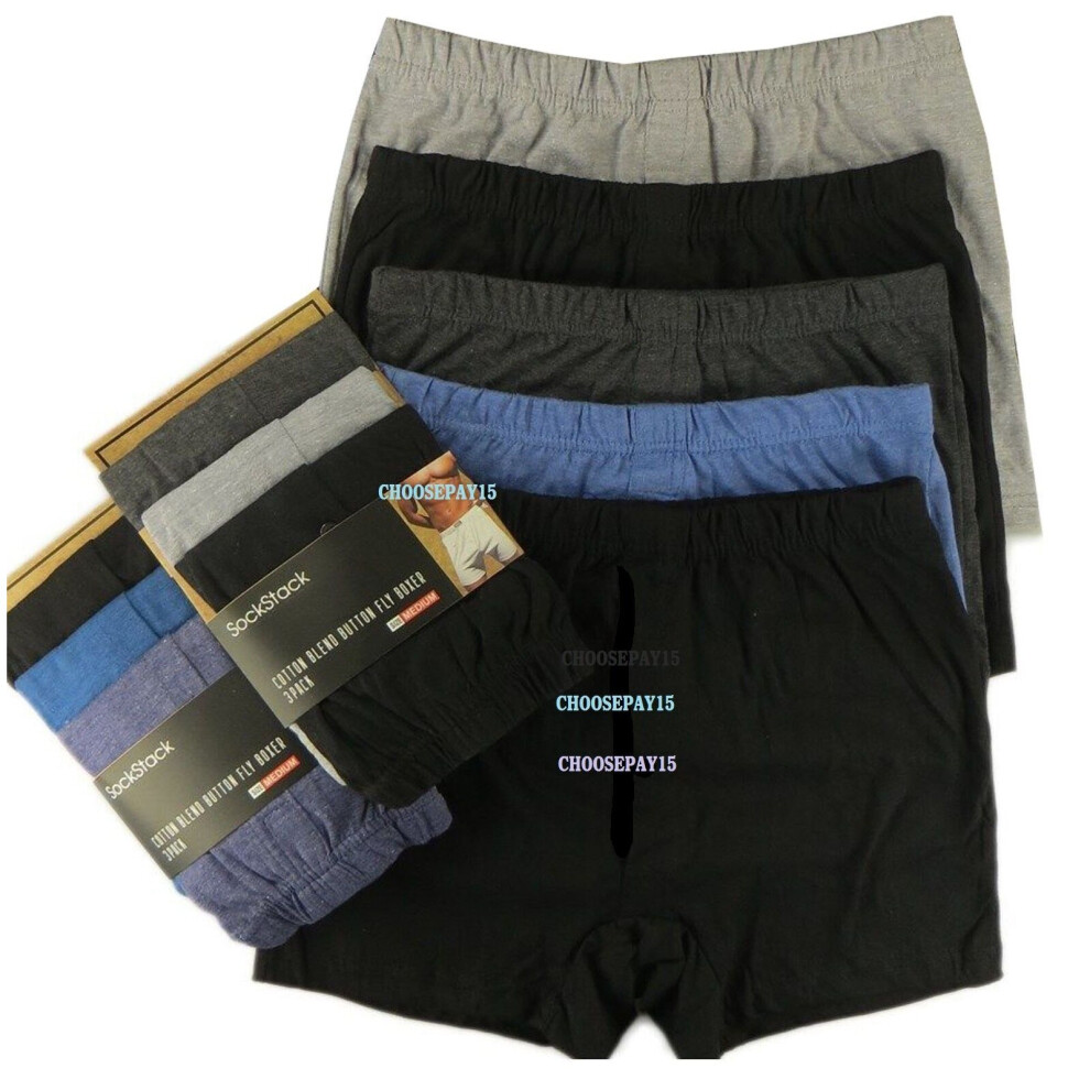 (3XLarge, 12 Pairs) Men Comfy Underwear Boxer Shorts Loose Fit Soft Touch Cotton Rich Funky Trunks