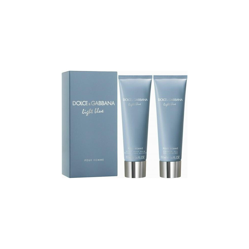 Dolce & Gabbana Light Blue 2 Pcs Set For Men: 1.6 After Shave Balm + 1.6 Shower Gel