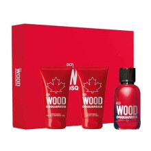Dsquared2 Red Wood Gift Set 50ml EDT Spray + Shower Gel 50ml + Body Lotion 50ml