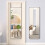 Living And Home (Black) Full Length Mirror with Rounded Corners Door Hanging Hooks 3