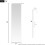 Living And Home (White) Full Length Mirror with Rounded Corners Door Hanging Hooks 5
