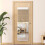 Living And Home (White) Full Length Mirror with Rounded Corners Door Hanging Hooks 2