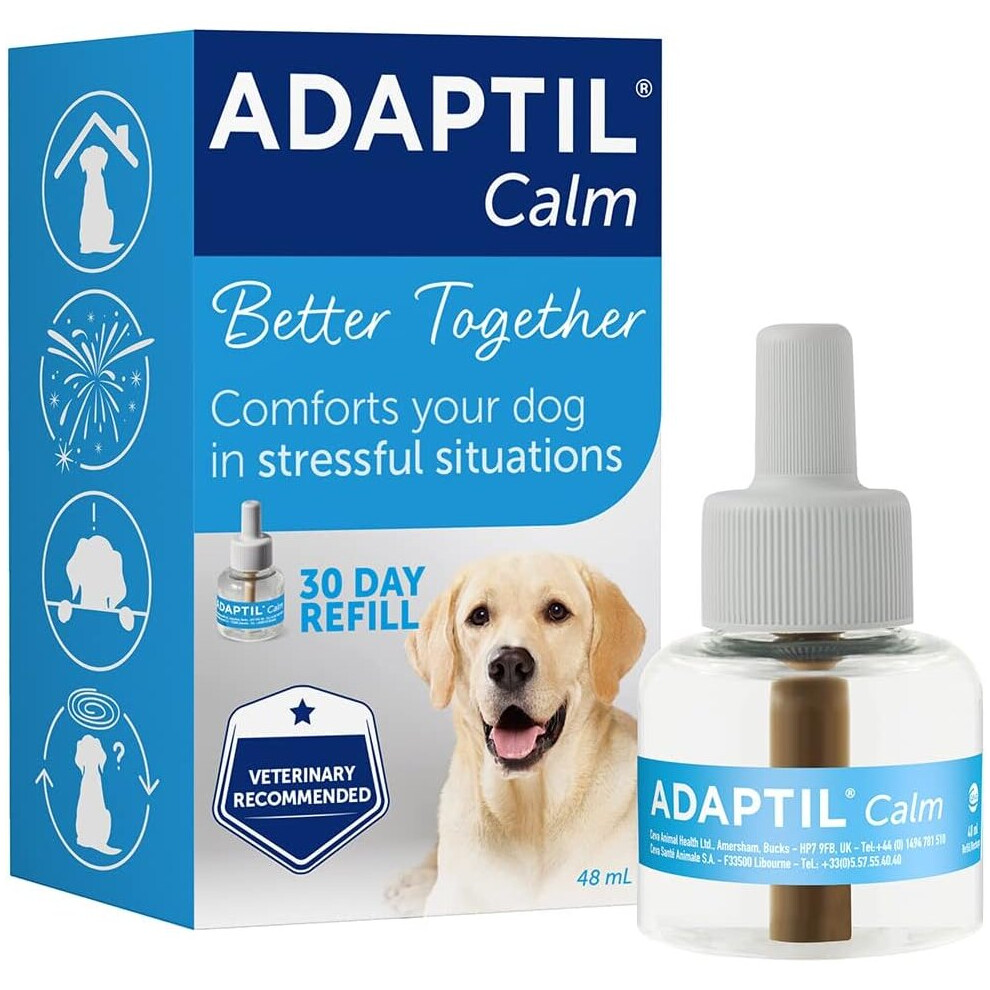 ADAPTIL Calm 30 day Refill, helps dog cope with behavioural issues and life challenges - 48 ml (Pack of 1)