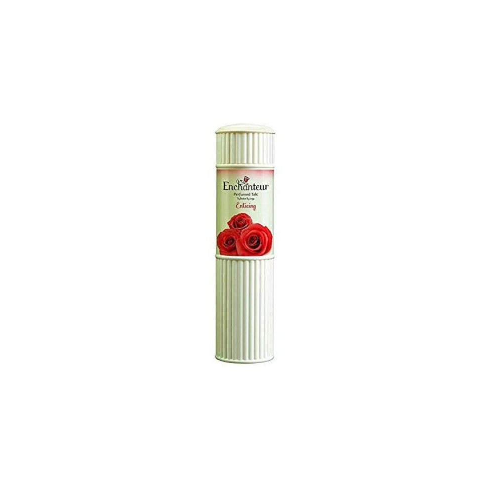 Enchanteur Perfumed Talc Enticing  With Roses And Jasmine Extract 125g (Pack Of 2)