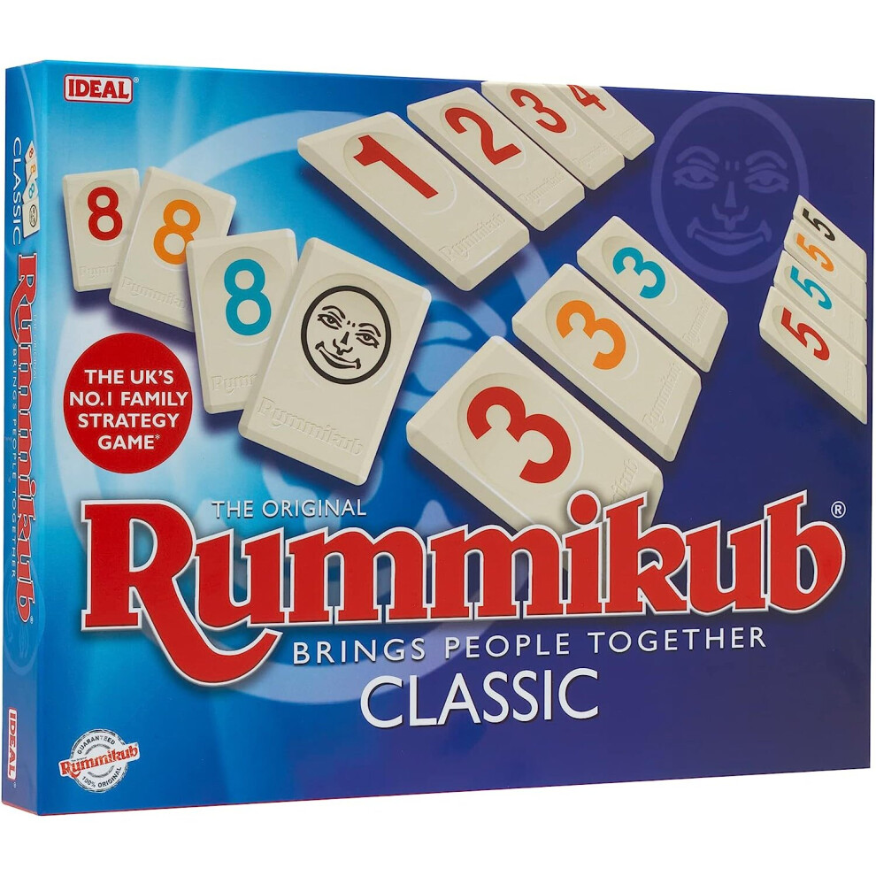 IDEAL | Rummikub Classic game: Brings people together | Family Strategy Games | For 2-4 Players | Ages 7+