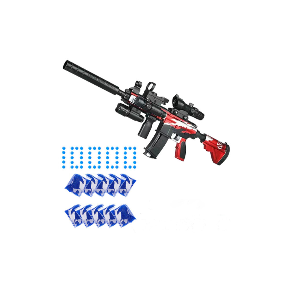 (upgrade red) M416 Sniper Rifle Electric Gel Blaster Toy Gun Water Beads Summer Outdoor