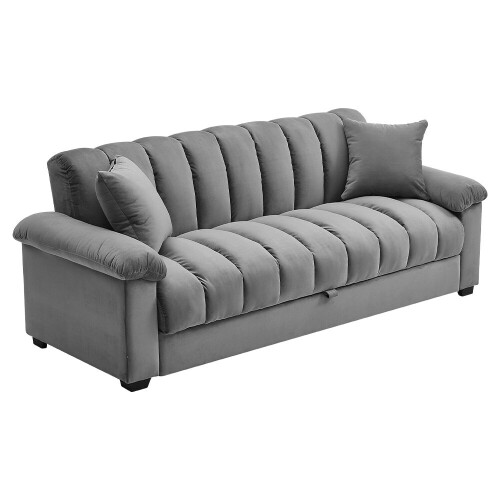 Living And Home 6ft Widths Grey Tufted Sleeper Sofa Bed 2
