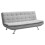 Living And Home Light Grey Fabric 3-Seater Convertible Sofa Bed 3