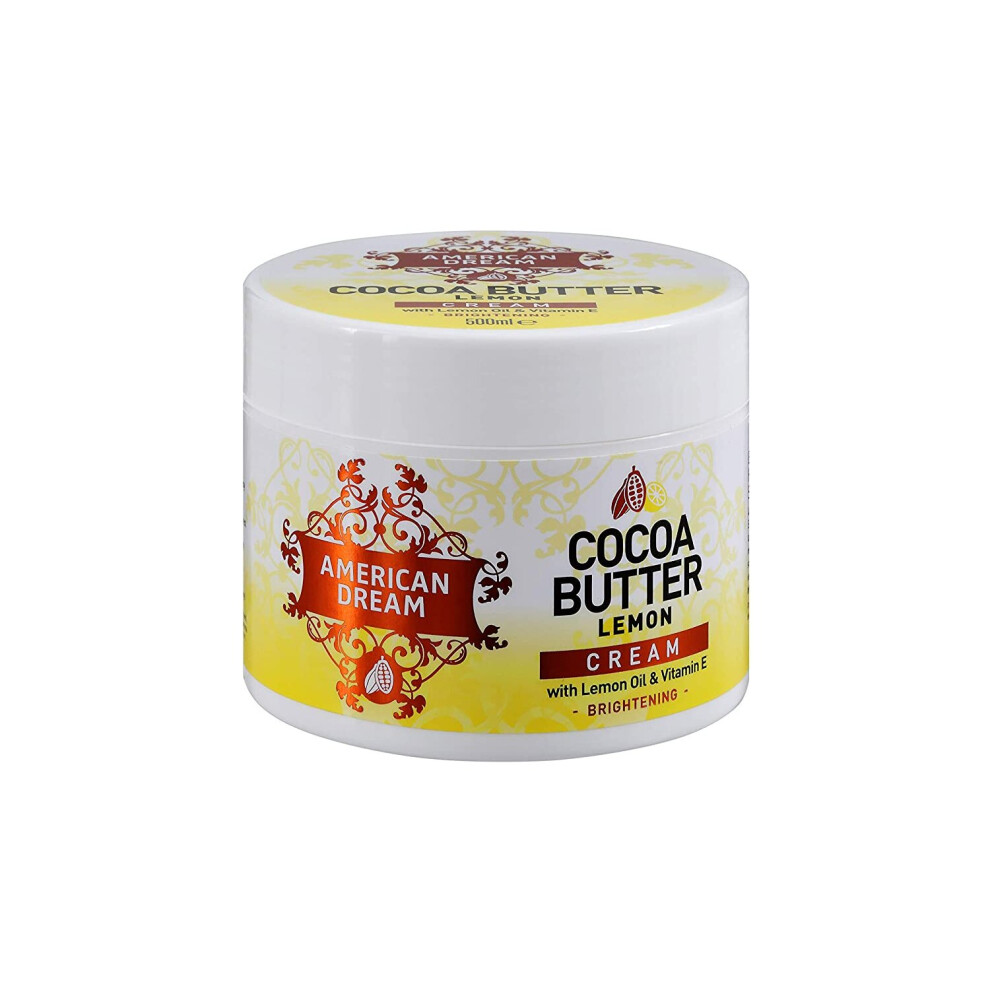 merican Dream Cocoa Butter Lemon Brightening Cream Infused with Lemon Oil & Vitamin E 150ml