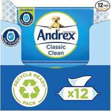 Classic Clean Washlets 12 Packs Flushable Toilet Tissue Wet Wipes with Micellar Water Biodegradable & Plastic-Free