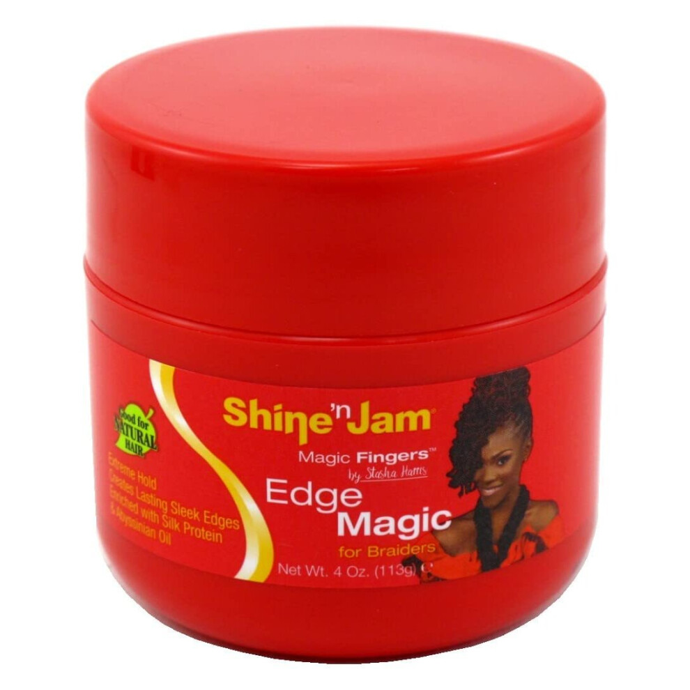 Shine N Jam Ampro Magic Fingers For Braiders Edge Extreme Hold 4 Ounce