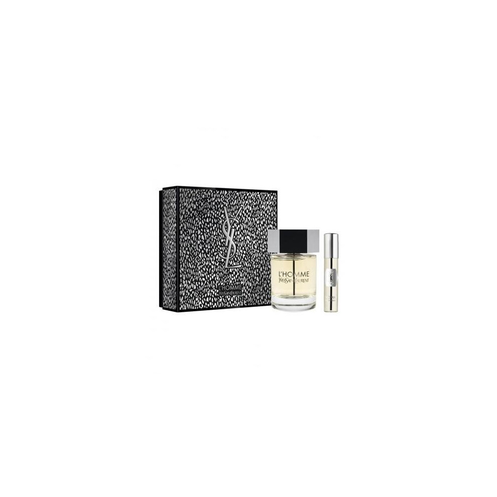 Ysl L'Homme 2 Pcs Set: 3.4 Eau De Toilette Spray + 0.33 Eau De Toilette Spray (Hard Box)