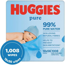 Baby Wipes, 18 Packs (1008 Wipes Total) 99 Percent Pure Water Wipes Fragrance Free for Gentle Cleaning and Protection Natural Wet Wipes