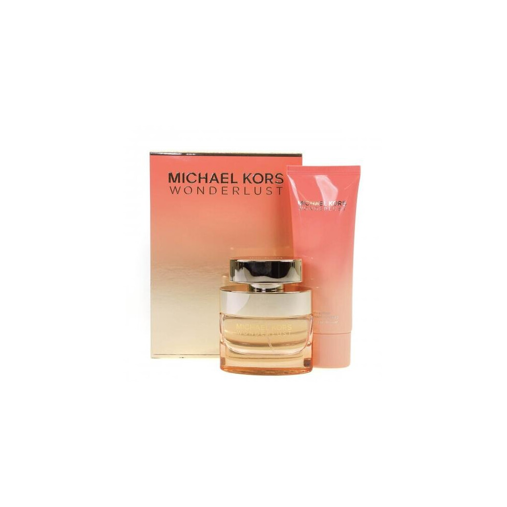 Michael Kors Wonderlust 2 Pcs Set: 1.7 Eau De Parfum Spray + 3.4 Body Lotion (Hard Box)