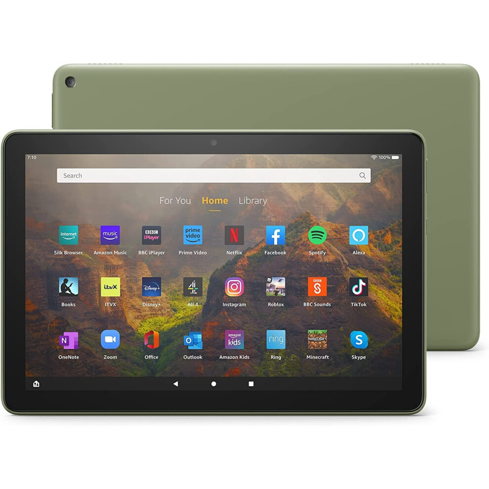 Fire Hd 10 Tablet, 10.1" Full Hd, 32 Gb, Olive With Ads Â Alexa Built-In, Octa-Core, Up To 12H Battery, Microsd Expandable 840080528571