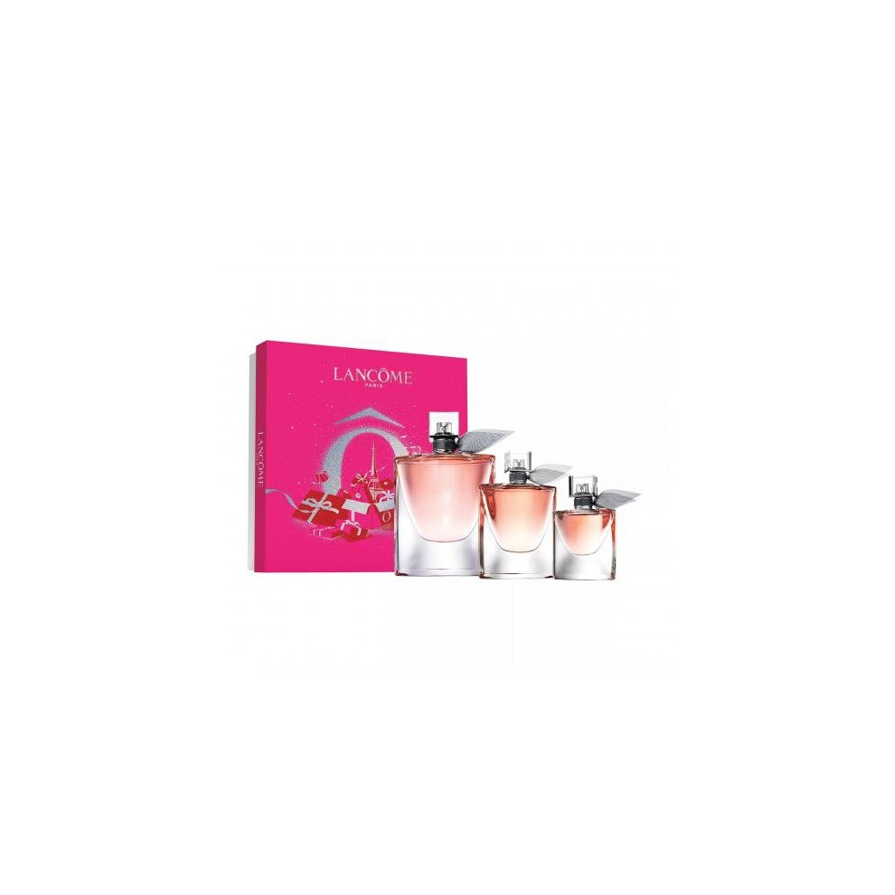 Lancome La Vie Est Belle 3 Pcs Set: 3.4 Eau De Parfum Spray + 1 Oz Eau De Parfum Spray + 0.135 Oz Eau De Parfum (Hard Box)