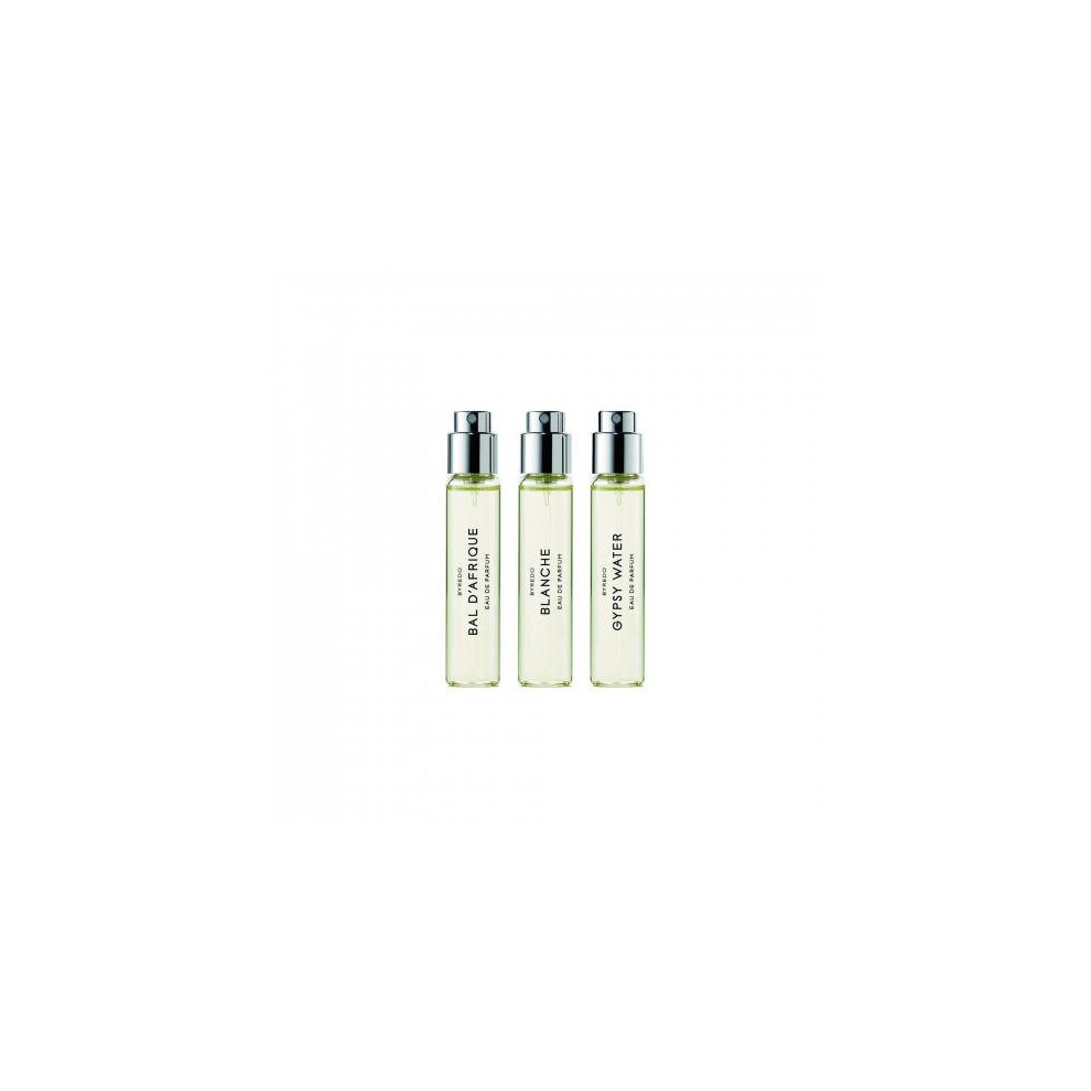 Byredo 3 Travel Set: Bal D'Afrique 0.4 Oz Eau De Parfum Spray + Blanche 0.4 Oz Eau De Parfum Spray + Gypsy Water 0.4 Oz Eau De Parfum Spray