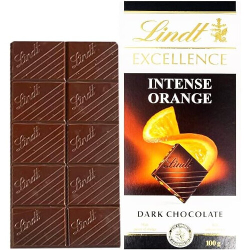 Lindt Lindt Excellence Dark Orange Chocolate Bar, 100g 2