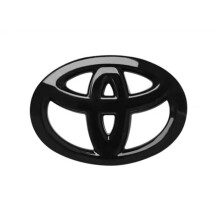 (Glossy Black, 15cm*10.5cm) Toyota Steering Wheel Front Rear Logo Emblem