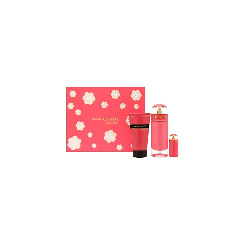 Prada Candy Gloss 3 Pcs Set For Women: 2.8 Eau De Toilette Spray + 0.24 Oz Eau De Toilette Spray + 2.5 Body Lotion