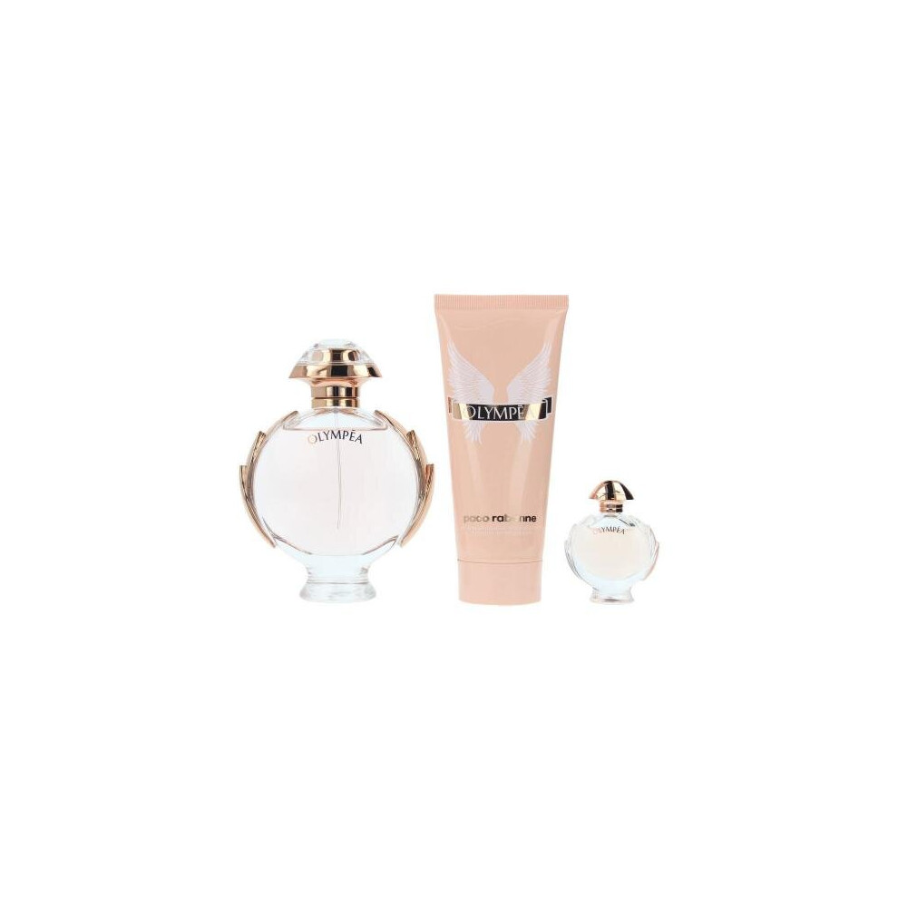 Paco Olympea 3 Pcs Set: 1.7 Eau De Parfum Spray + 0.2 Oz Eau De Parfum + 2.5 Body Lotion