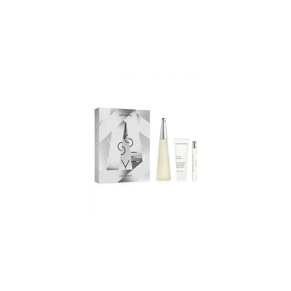 Issey Miyake 3 Pcs Set For Women: 3.3 Eau De Toilette Spray + 2.5 Body Lotion + 0.33 Oz Eau De Toilette