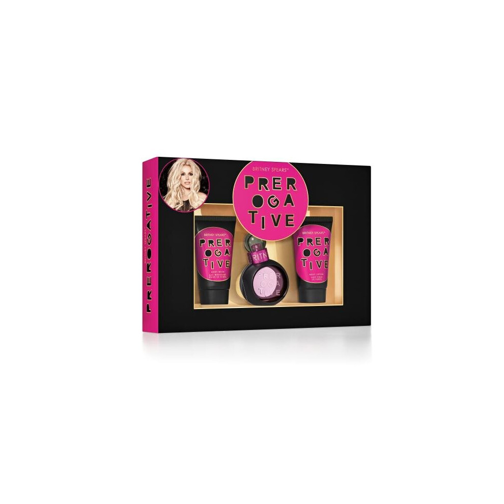 Britney Spears Prerogative 3 Pcs Set: 1 Oz Eau De Parfum Spray + 1.7 Shower Gel + 1.7 Body Lotion (Window Box)