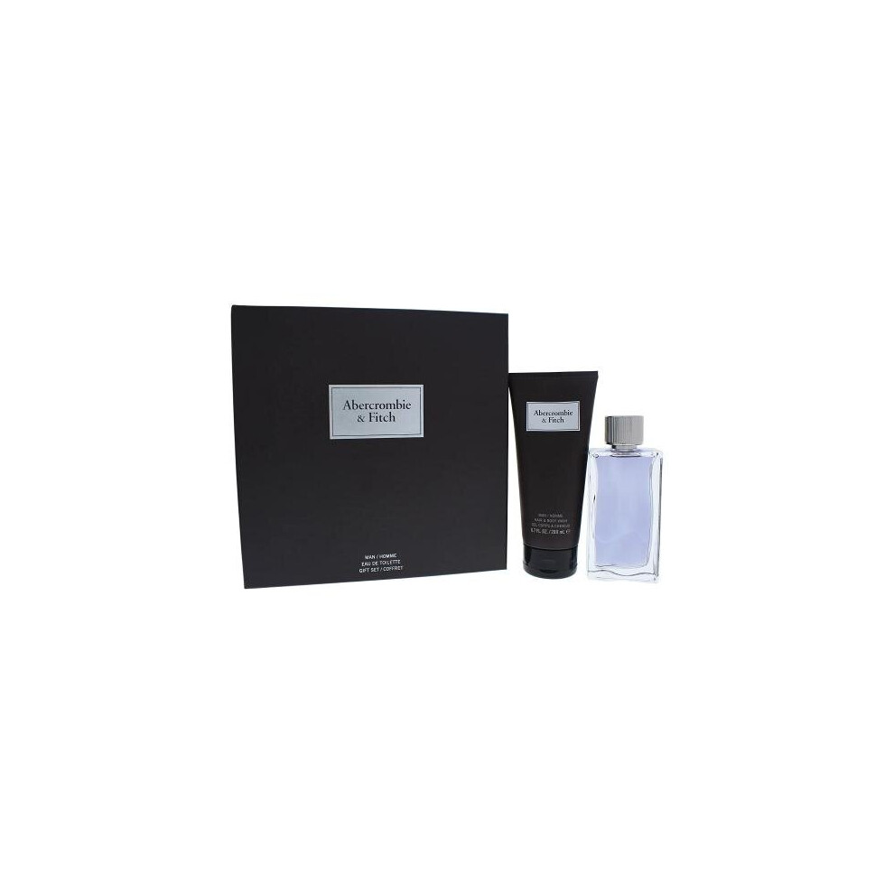 Abercrombie & Fitch First Instinct 2 Pcs Set For Men: 1.7 Eau De Toilette Spray + 6.7 Hair & Body Wash / Gel (Hard Box)
