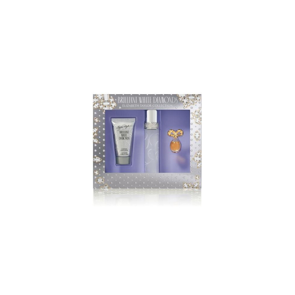 Brilliant White Diamonds 3 Pcs Set: 1.7 Eau De Toilette Spray + 1.7 Body Lotion + 0.12 Oz Parfum