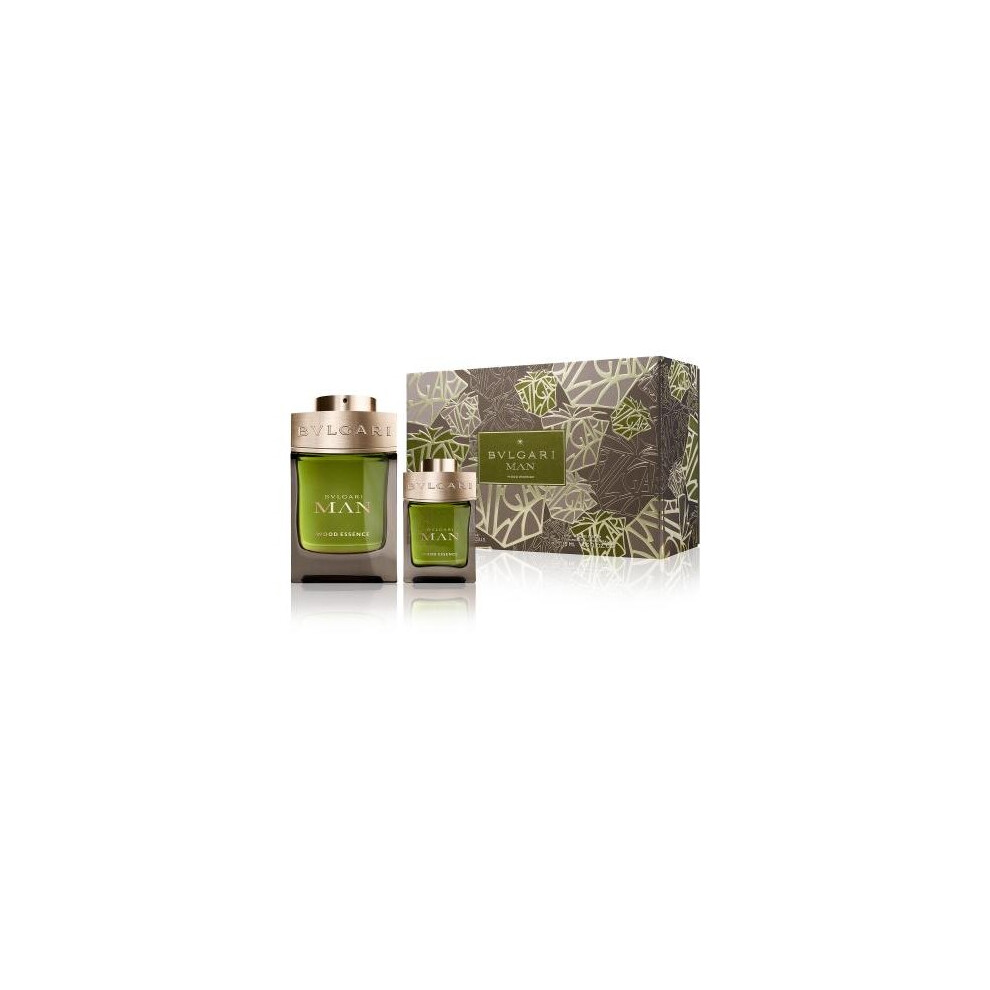 Bvlgari Man Wood Essence 2 Pcs Set: 3.4 Edp Sp + 0.5 Oz Edp Sp