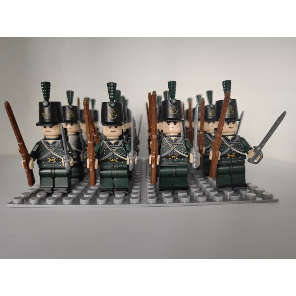 Xurikcoo (Style A 16Pcs) 16Pcs Napoleonic Wars Building Block Boy British Swiss Dutch Italian Cavalry Light Infantry Mini Toy