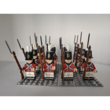 (Style E 16pcs) 16pcs Napoleonic Wars building block boy British Swiss Dutch Italian cavalry light infantry mini toy