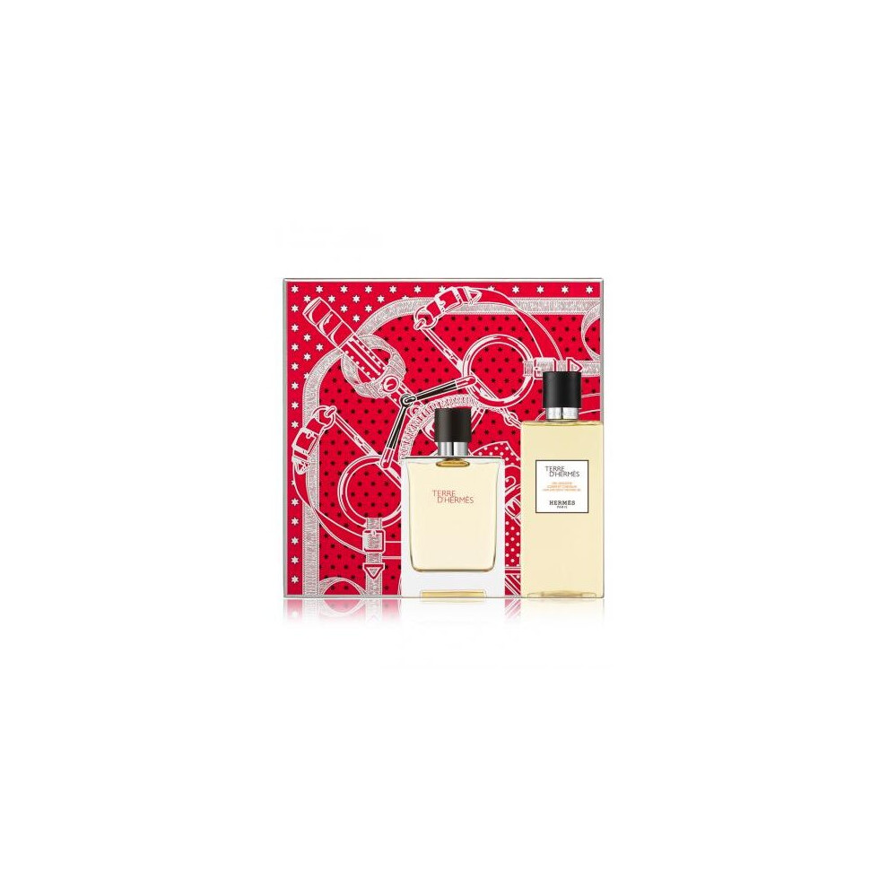 Terre D'Hermes 2 Pcs Set: 3.4 Edt Sp + 6.5 Oz Hair And Body Shower Gel