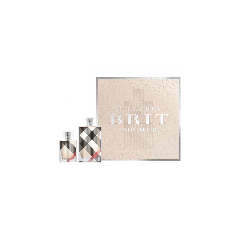 Burberry Brit 2 Pcs Set For Women: 3.4 Edp Sp + 1 Oz Edp Sp